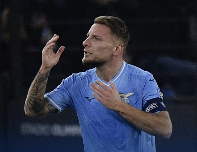 Immobile, esultanza Lazio-Celtic