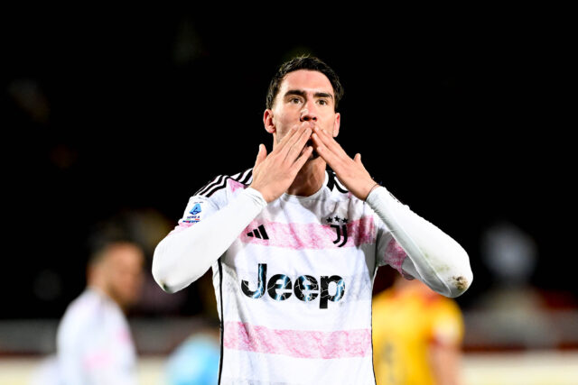 Juventus, l’esultanza di Vlahovic a Lecce Verona Genoa Udinese Serie A Esclusiva
