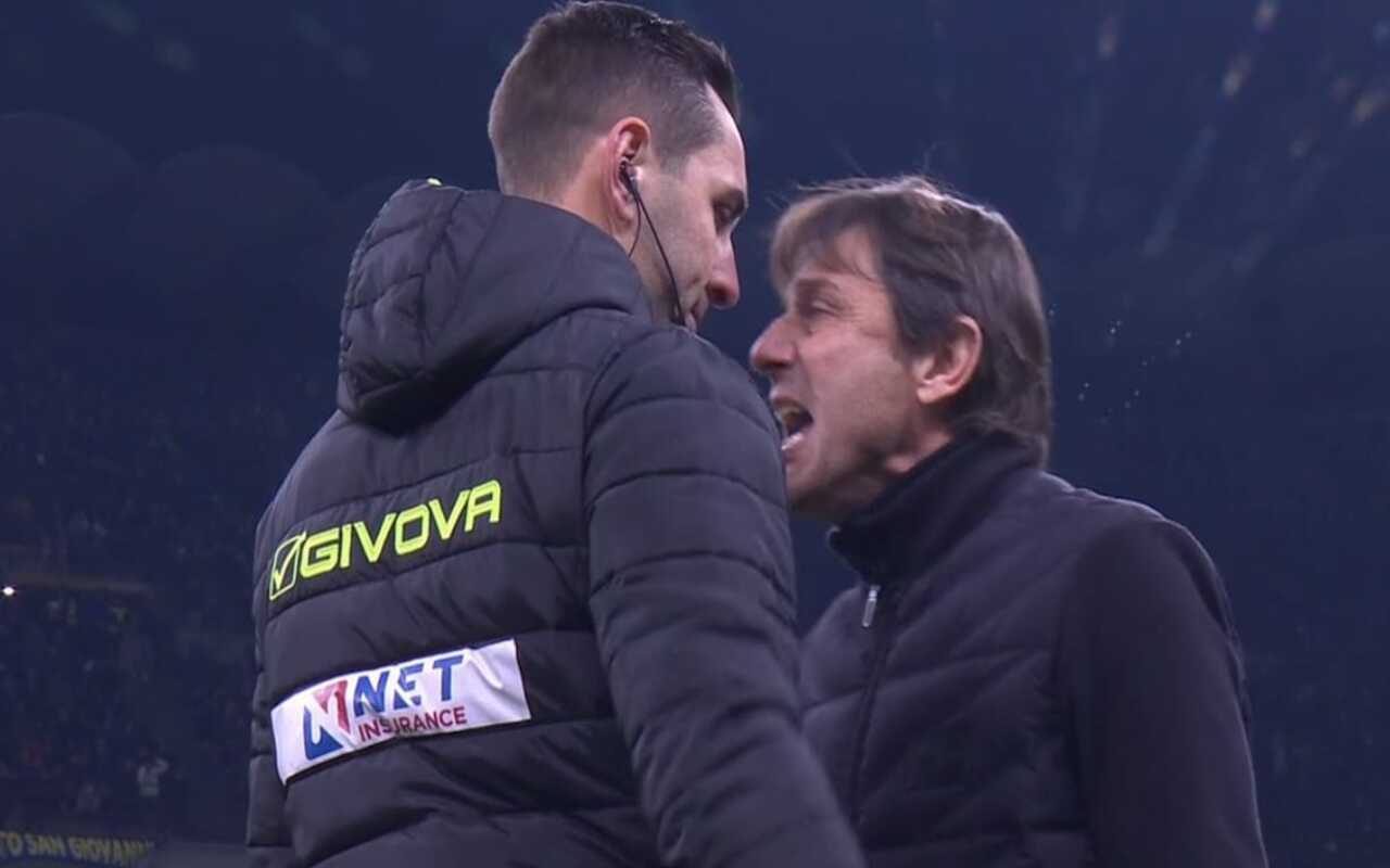 Conte espulso in Inter-Napoli: "Vergognatevi"